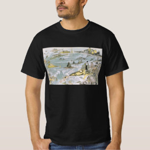 Sciencefiction-auto's en taxicabs uit het verleden t-shirt
