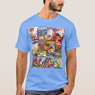 Sciencefiction Heren KIDS DAMES STROOKJE Boek vint T-shirt