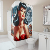  sciencefiction pin-up douchegordijn (In situ)