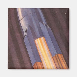Sciencefiction-ruimteschipraketten uit het verlede magneet