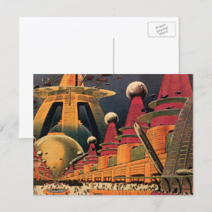 Sciencefiction uit vroeger tijden: futuristische s briefkaart