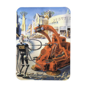 Sciencefiction uit vroeger tijden: futuristische s magneet