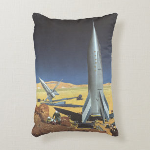 Sciencefiction-woestijnplaneet met raketten uit he accent kussen