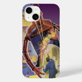 sciencefictionrobot met laserstraal Case-Mate iPhone case (Achterkant)