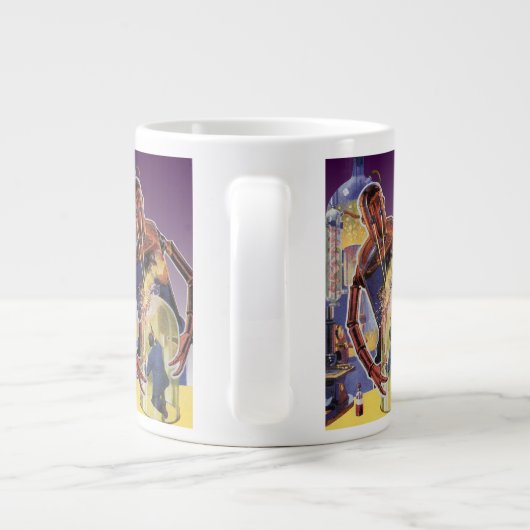  sciencefictionrobot met laserstraal jumbo beker (Achterkant)