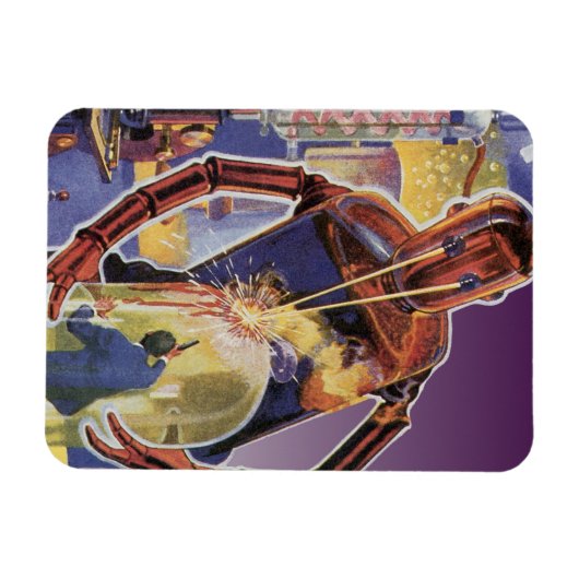  sciencefictionrobot met laserstraal magneet (Horizontaal)