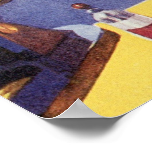 sciencefictionrobot met laserstraal poster (Hoek)