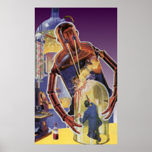  sciencefictionrobot met laserstraal poster