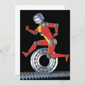  sciencefictionrobot met wielrennen (Voorkant / Achterkant)