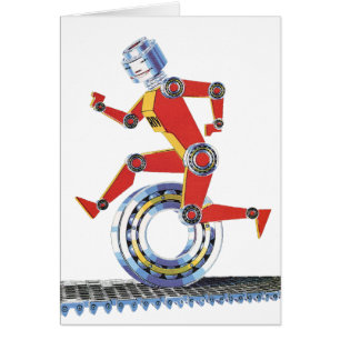 sciencefictionrobot met wielrennen