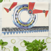 sciencefictionrobot met wielrennen theedoek (Gevouwen)