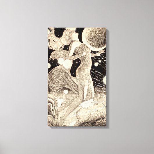  sciencefictionstrips en planetenpulp canvas afdruk (Voorkant)