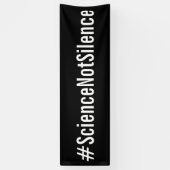 #ScienceNotSilence Politieke protestmars Spandoek (Verticaal)