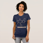 Scientific Chocolate Element Theobromine Molecule T-shirt (Voorkant volledig)