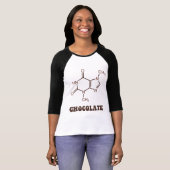 Scientific Chocolate Element Theobromine Molecule T-shirt (Voorkant volledig)