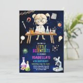 Scientifique, invitation d'anniversaire de fille d (Debout devant)