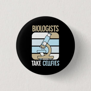 Scientist Gift   Biologen nemen celfies Ronde Button 3,2 Cm