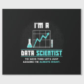 Scientist Gift | Ik ben Data Scientist Cadeaupapier (Vlak)