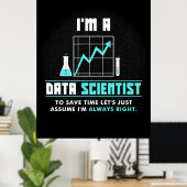 Scientist Gift | Ik ben Data Scientist Poster (Thuiskantoor)