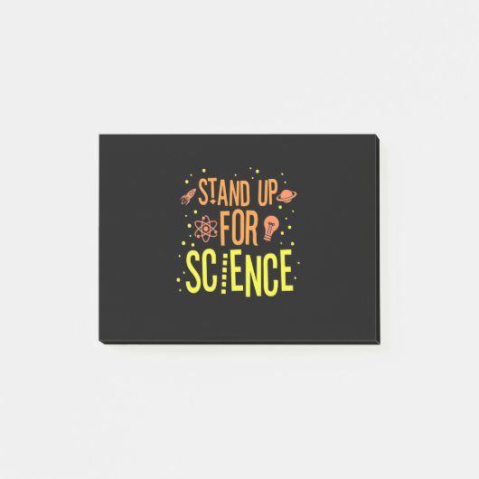 Scientist Gift | Opkomen voor de wetenschap Post-it® Notes (Voorkant)