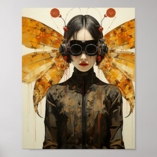 Scifi Insect Vrouw Poster