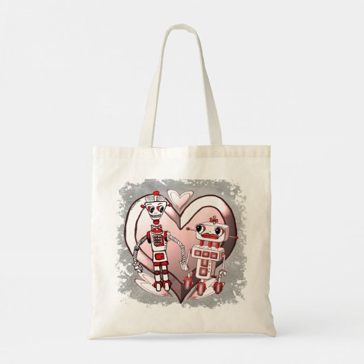Scifi robots uit liefde tote bag (Achterkant)