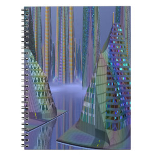 SciFi Scene, de Planet Tamara op spiral notebook Notitieboek