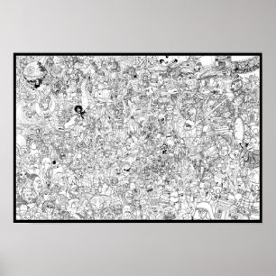 SciFi vs Fantasy-kleur Poster