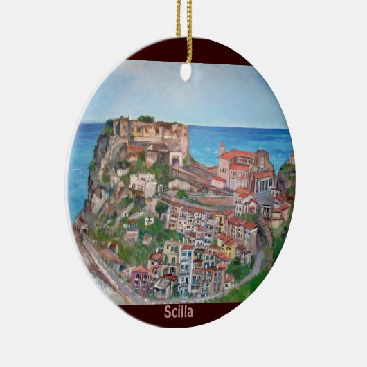 Scilla, Calabria - sierlijk Keramisch Ornament (Rechts)