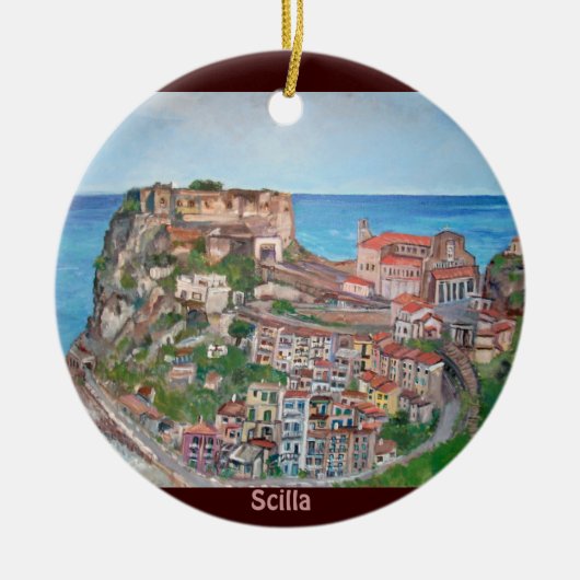 Scilla, Calabria - sierlijk Keramisch Ornament (Voorkant)
