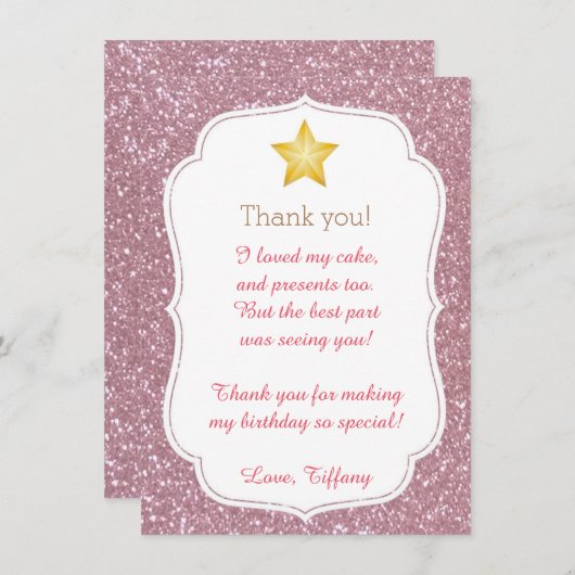 Scintillement de scintillement peu de carte de (Devant / Derrière)