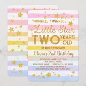 Scintillement peu de 2ème invitation (Devant / Derrière)