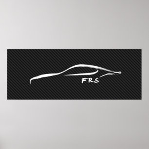 Scion FR-S Brushlining on faux carbon fibre Poster