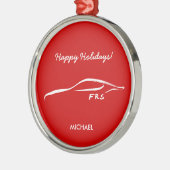 Scion FR-S White Silhouette logo Metalen Ornament (Links)