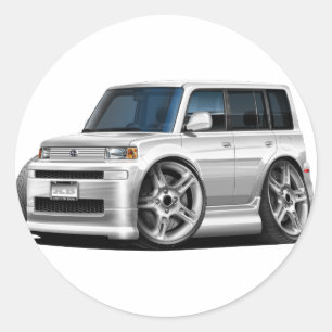 Scion XB White Car Ronde Sticker