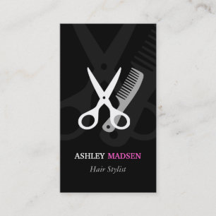 Scissor Comb Symbool - Classy Hair Stylist Visitekaartje