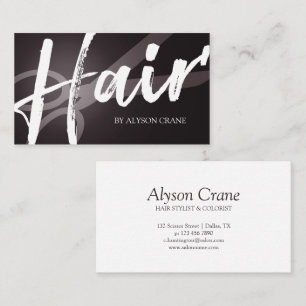 Scissor- en penseelscript   Hair Stylist Visitekaartje