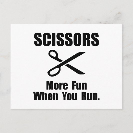 Scissors Fun Briefkaart (Voorkant)