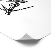 Scissortail Realistic Bird Sketch Poster (Hoek)