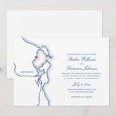 Scituate Harbour MA Kaart Elegant Navy Blue Bruilo (Voorkant / Achterkant)