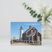Scituate Lighthouse, Massachusetts Briefkaart (Staand voorkant)