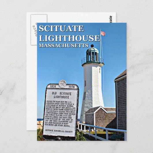 Scituate Lighthouse, Massachusetts Carte Postale (Devant / Derrière)
