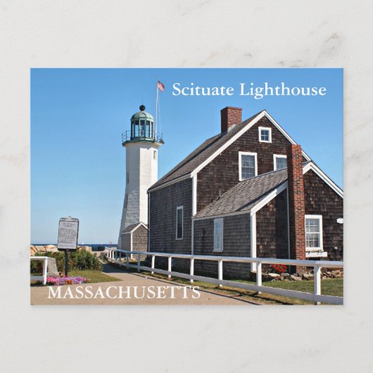 Scituate Lighthouse, Massachusetts Carte Postale (Devant)