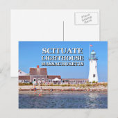 Scituate Lighthouse, Massachusetts Carte Postale (Devant / Derrière)
