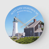 Scituate Lighthouse Massachusetts Horloge murale (Recto)