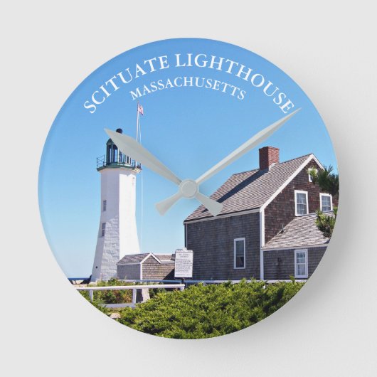 Scituate Lighthouse Massachusetts Horloge murale (Recto)
