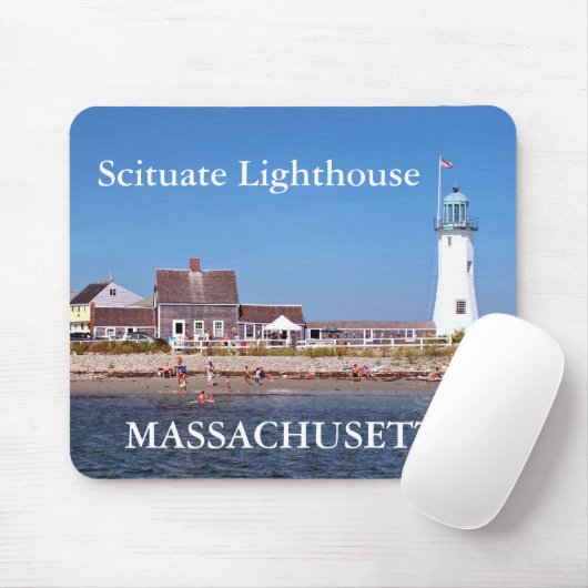 Scituate Lighthouse, Massachusetts Mousepad Muismat (Met muis)