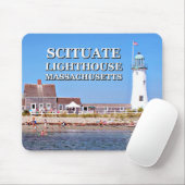 Scituate Lighthouse, Massachusetts Mousepad Muismat (Met muis)