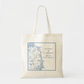 Scituate Massachusetts Kaart Elegant Bruiloft Welk Tote Bag (Voorkant)
