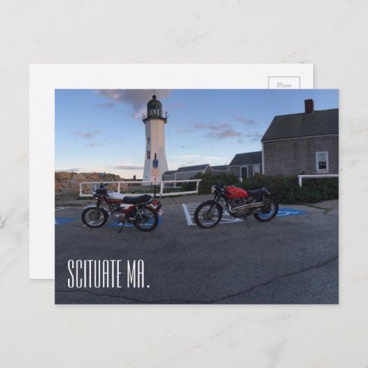 Scituate Massachusetts Lighthouse & Carte Postale  (Devant / Derrière)